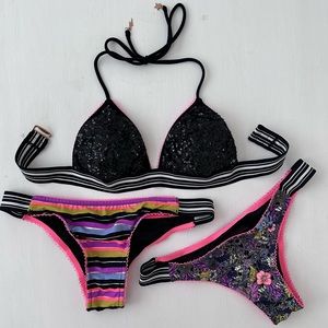 New Without Tags Victoria Secret Bikini Top + 2 bottoms